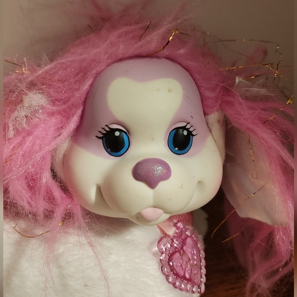 Puppy Surprise "Popcorn Mandy" Stuffed Animal White & Pink - Picture 3 of 10